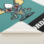 Gremlins | Stripe Cute Comic | Jouw namen toevoege Sherpa Deken (3/4)