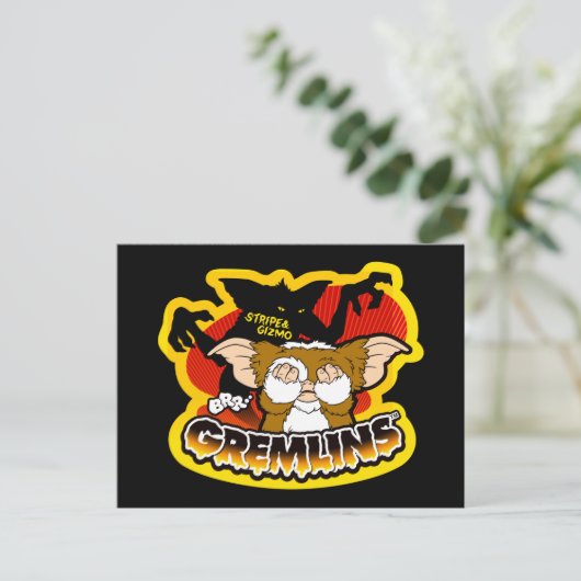 Gremlins | Stripe Scaring Gizmo Briefkaart (Staand voorkant)