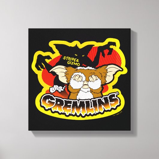 Gremlins | Stripe Scaring Gizmo Canvas Afdruk (Voorkant)