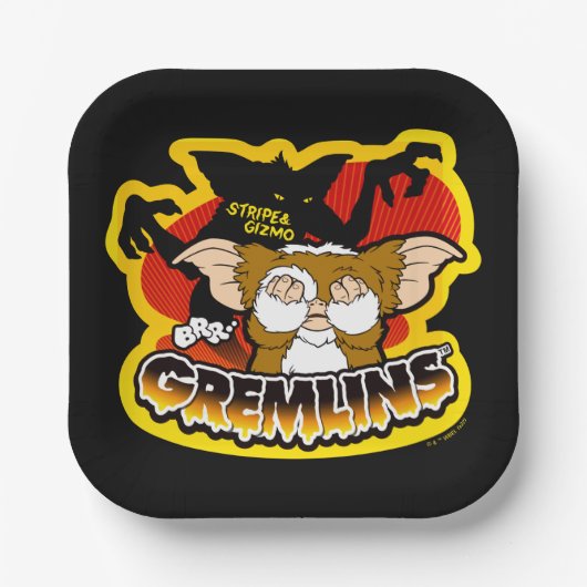 Gremlins | Stripe Scaring Gizmo Papieren Bordje (Voorkant)