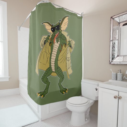 Gremlins | Stripe tapijtflits Douchegordijn (In situ)