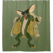 Gremlins | Stripe tapijtflits Douchegordijn (Voorkant)