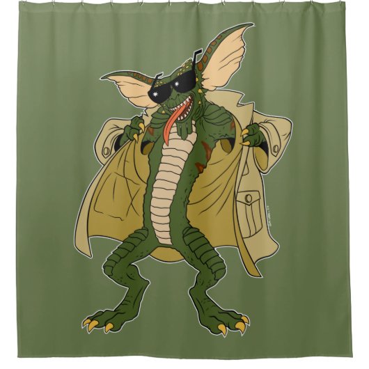 Gremlins | Stripe tapijtflits Douchegordijn (Voorkant)