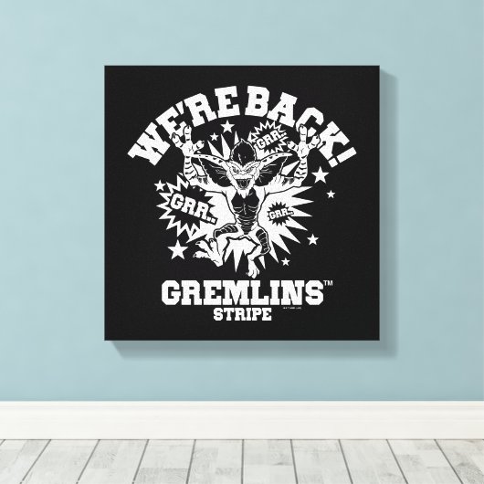 Gremlins | Stripe We zijn terug Canvas Afdruk (Insitu (Houten vloer))