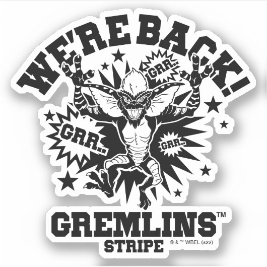 Gremlins | Stripe We zijn terug Sticker (Voorkant)