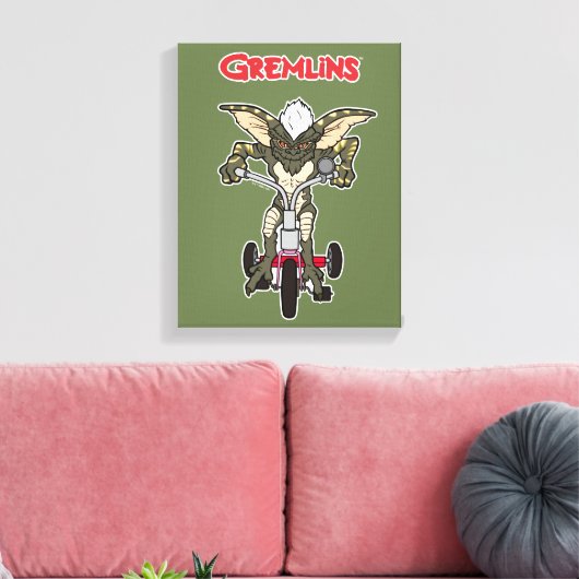 Gremlins | Tricycle voor het strepen Canvas Afdruk (Insitu (Woonkamer))