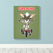 Gremlins | Tricycle voor het strepen Canvas Afdruk (Insitu (Houten vloer))