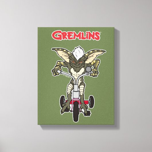 Gremlins | Tricycle voor het strepen Canvas Afdruk (Voorkant)