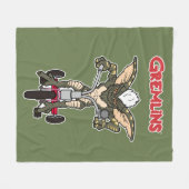 Gremlins | Tricycle voor het strepen Fleece Deken (Voorkant (Horizontaal))