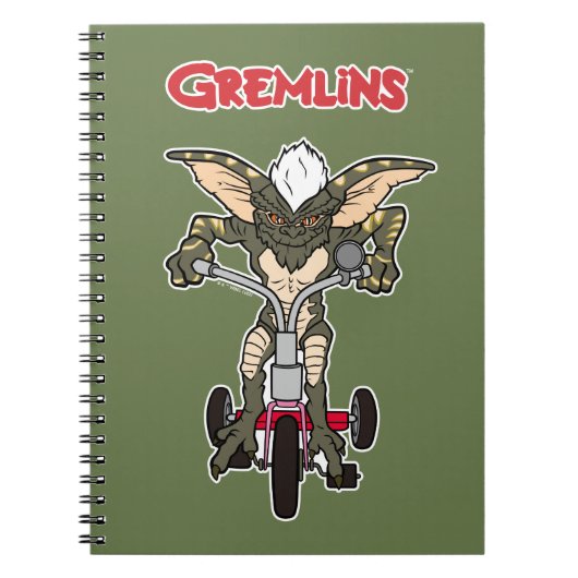 Gremlins | Tricycle voor het strepen Notitieboek (Voorkant)