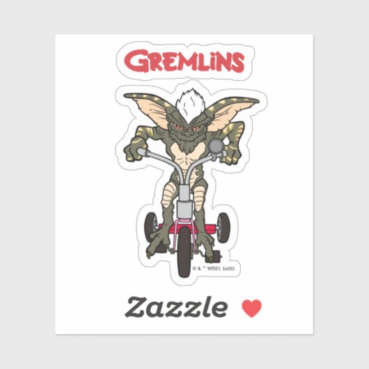 Gremlins | Tricycle voor het strepen Sticker (Vel)