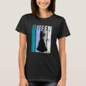 Gren Distressed Violin Queen Teal Grey Theme Violi T-shirt (Voorkant)