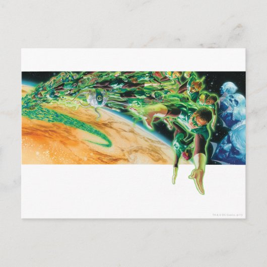 Gren Lantaarns vliegen in de ruimte Briefkaart (Voorkant)