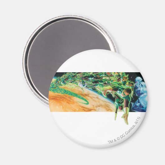 Gren Lantaarns vliegen in de ruimte Magneet (Voorkant / Achterkant)