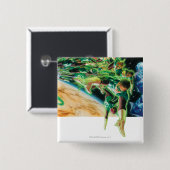 Gren Lantaarns vliegen in de ruimte Vierkante Button 5,1 Cm (Voorkant /achterkant)