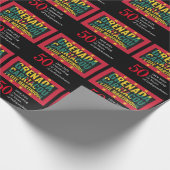 GRENADA 50e Jubileum Independence Custom 2024 Cadeaupapier (Hoek)