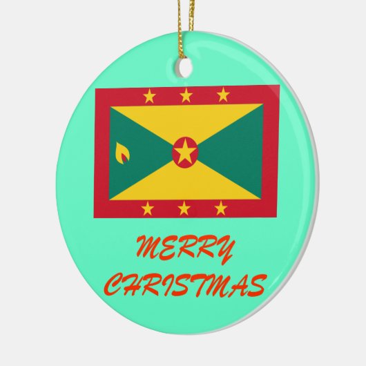 GRENADA* Aangepaste kerstversiering Keramisch Ornament (Links)