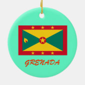 GRENADA* Aangepaste kerstversiering Keramisch Ornament (Achterkant)