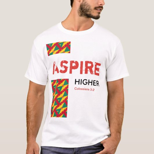 Grenada ASPIRE HOGERE Christelijke Schrift T-shirt (Voorkant)