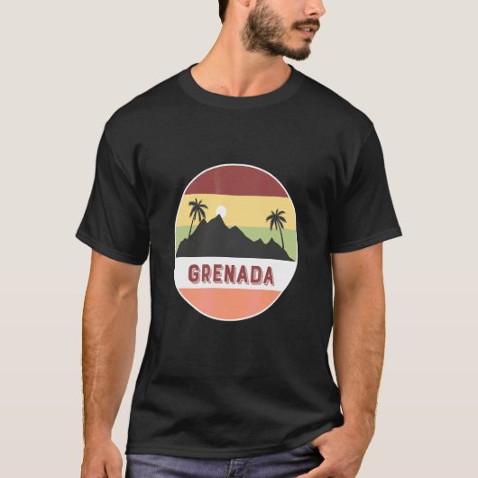 Grenada Berg En Palmen T-shirt (Voorkant)