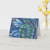 Grenada & Butterfly Greeting Cards Kaart (Gele Bloem)