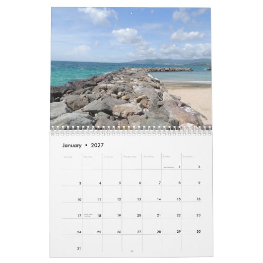 Grenada Caribische agenda Kalender (Jan 2027)