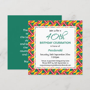 GRENADA CARRIACOU FLAG Custom Birthday Celebration Kaart
