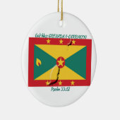 GRENADA & CARRIACOU FLAG MAP  KERAMISCH ORNAMENT (Rechts)