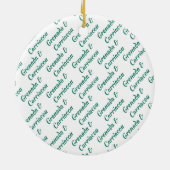 GRENADA & CARRIACOU FLAG MAP  KERAMISCH ORNAMENT (Achterkant)