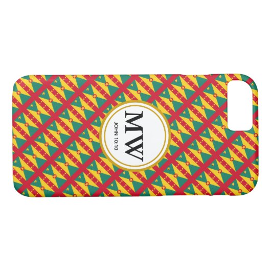 GRENADA CARRIACOU Overvloedig levensmonogram Chris Case-Mate iPhone Case (Achterkant (Horizontaal))