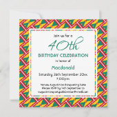 GRENADA CARRIACOU VLAG Aangepaste Verjaardag Vieri Kaart (Voorkant)