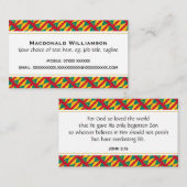 GRENADA Christelijke Schrift Johannes 3:16 Visitekaartje (Voorkant / Achterkant)