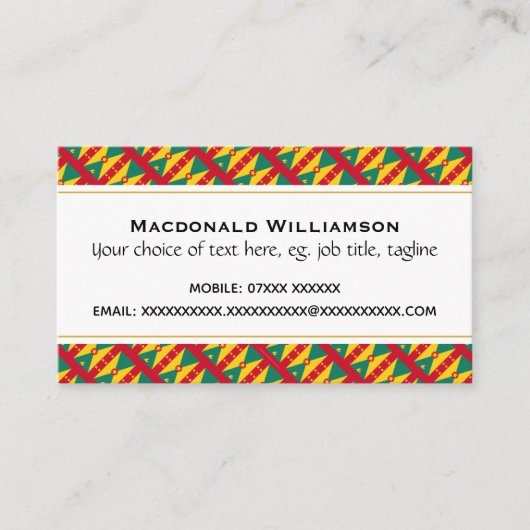 GRENADA Christelijke Schrift Johannes 3:16 Visitekaartje (Voorkant)