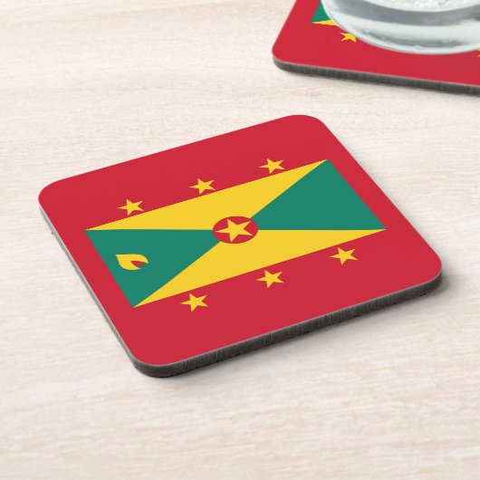 Grenada Flag Bier Onderzetter (Linkerzijde)