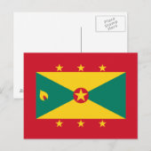 Grenada Flag Briefkaart (Voorkant / Achterkant)