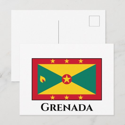 Grenada Flag Briefkaart (Voorkant / Achterkant)