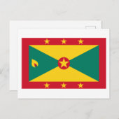 Grenada Flag Briefkaart (Voorkant / Achterkant)