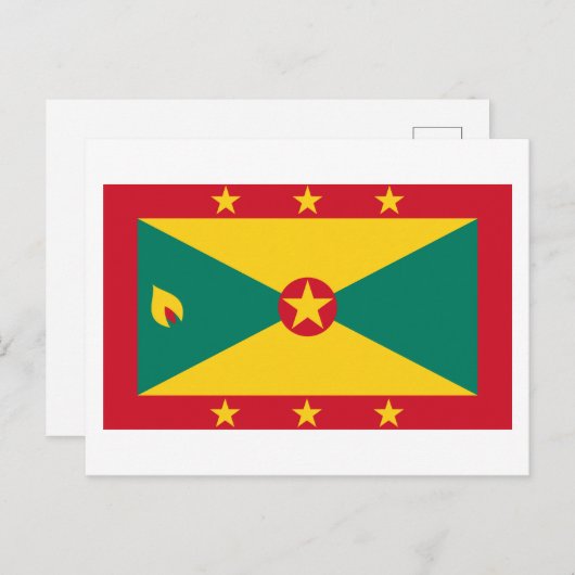 Grenada Flag Briefkaart (Voorkant / Achterkant)