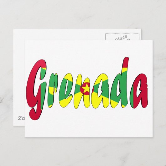 Grenada Flag Briefkaart (Voorkant / Achterkant)