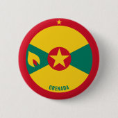Grenada Flag Charming Patriotic Button (Voorkant)