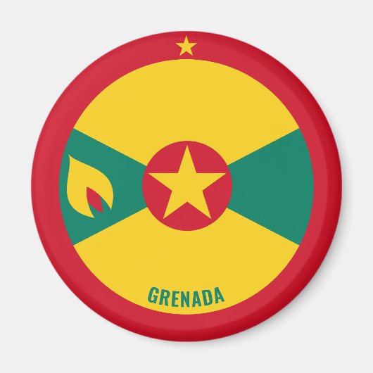 Grenada Flag Charming Patriotic Magnet (Voorkant)