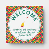 GRENADA FLAG Christelijk welkom Fotoplaat (Voorkant)