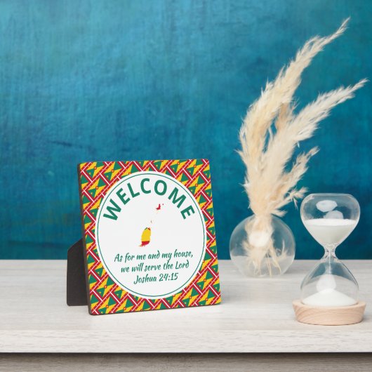 GRENADA FLAG Christelijk welkom Fotoplaat (Insitu)