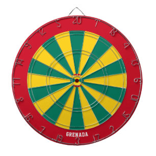 Grenada Flag Colorful Patriotic Dartbord