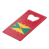 Grenada Flag Creditkaart Flessenopener (Achterkant Gekanteld)