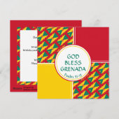 GRENADA FLAG Custom Birthday Greep Feestdagenkaart (Voorkant / Achterkant)