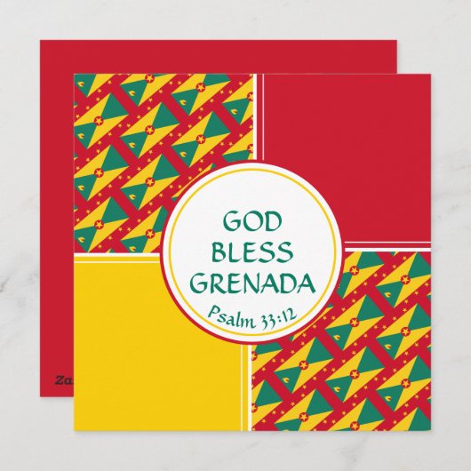 GRENADA FLAG Custom Birthday Greep Feestdagenkaart (Voorkant / Achterkant)