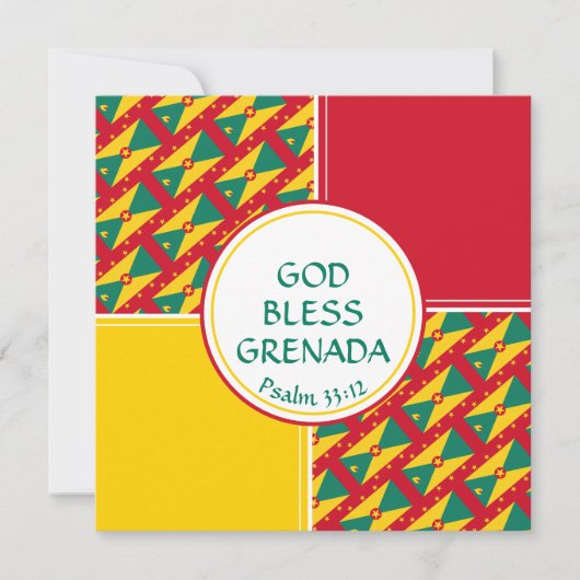 GRENADA FLAG Custom Birthday Greep Feestdagenkaart (Voorkant)