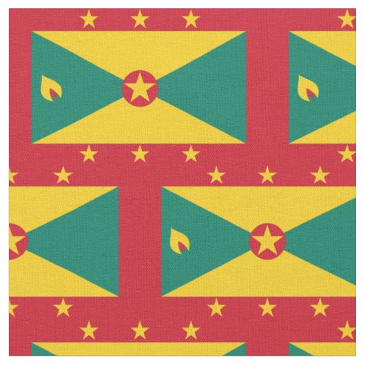 Grenada Flag Fabric Stof (Close Up)