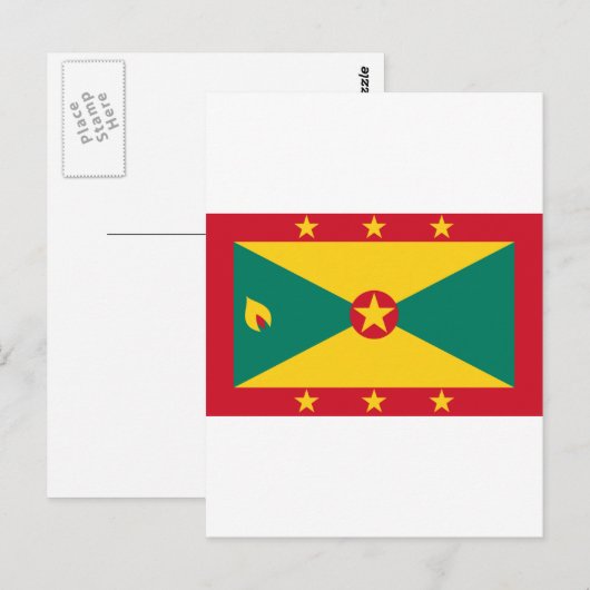 Grenada Flag GD Briefkaart (Voorkant / Achterkant)